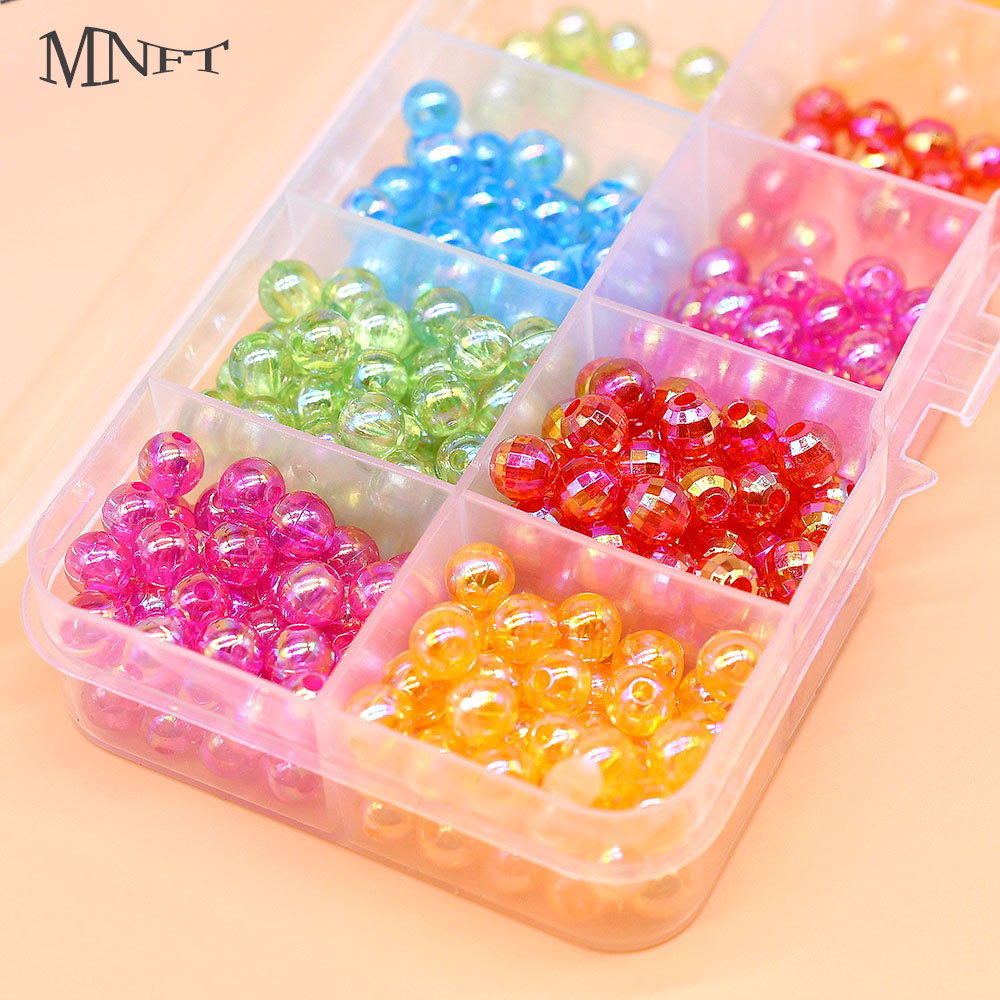 Fishing Hook Assortment - MNFTミックス5色ラウンドビーズリグDIYフライングフィッシングフック製作ハードフローティングフィッシングビーズ直径6mm釣り材料