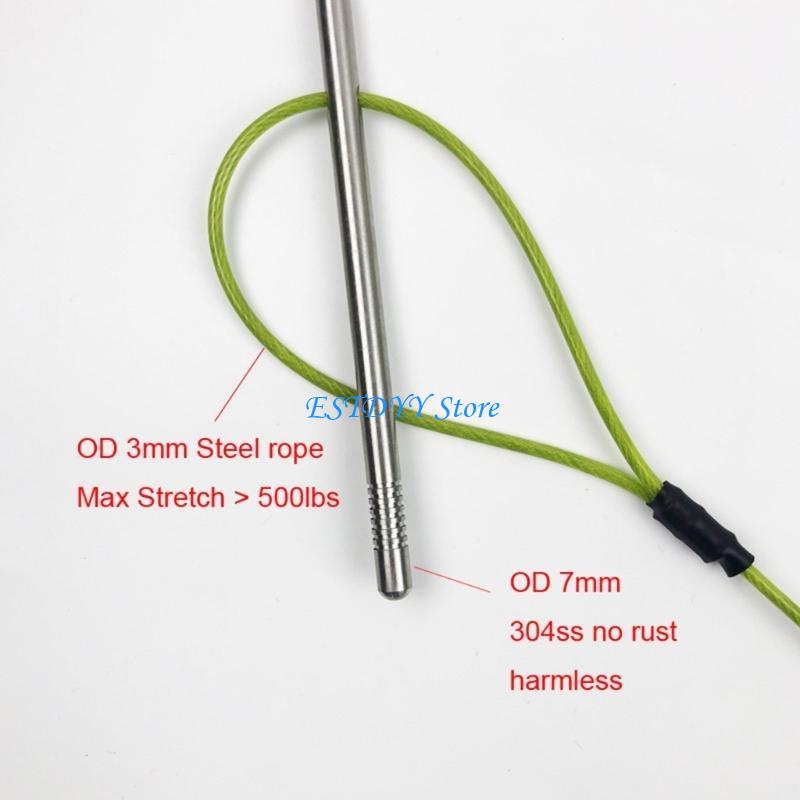 Fishing Hook Size - G6DE カヤックフィッシングビッグゲーム魚針フックフィッシュストリンガー ステンレスケーブル付き