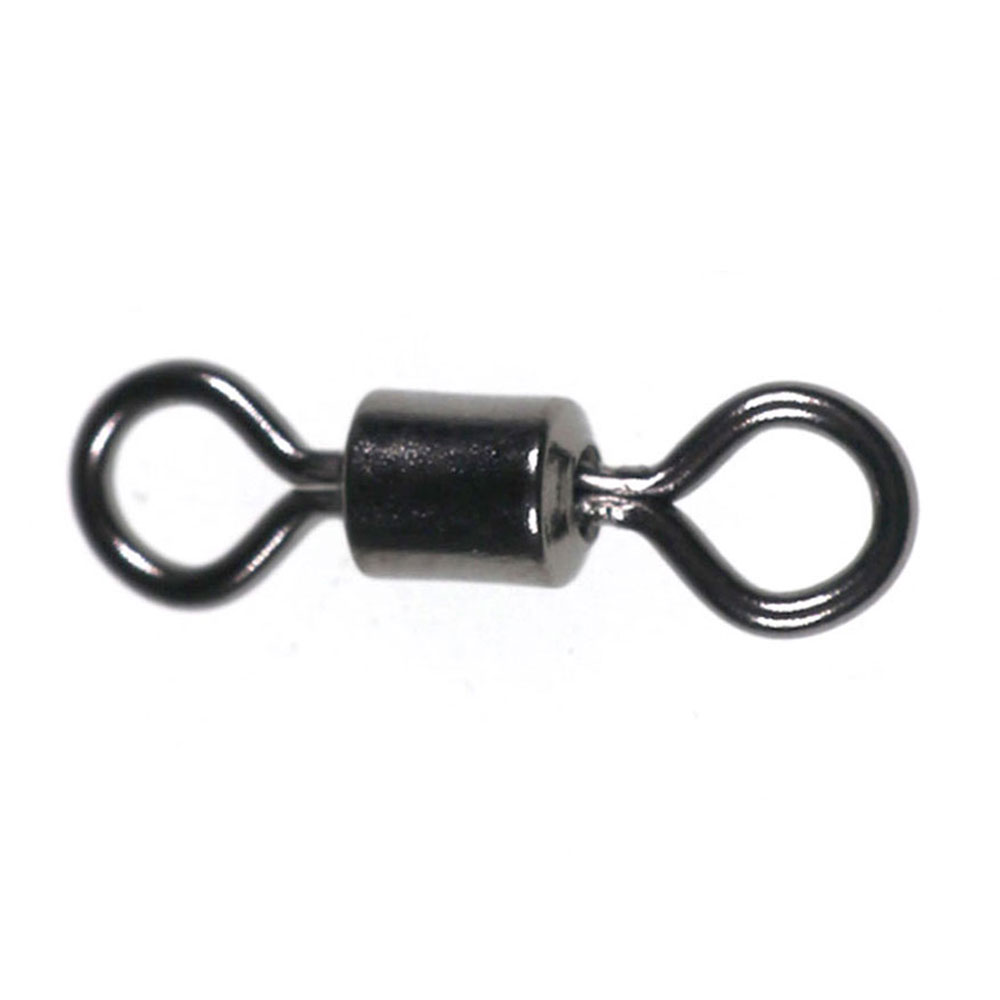 100 個黒 8 形状ローリングスイベル釣りスイベルスナップ - Fishing Hook Size のレビューと価格