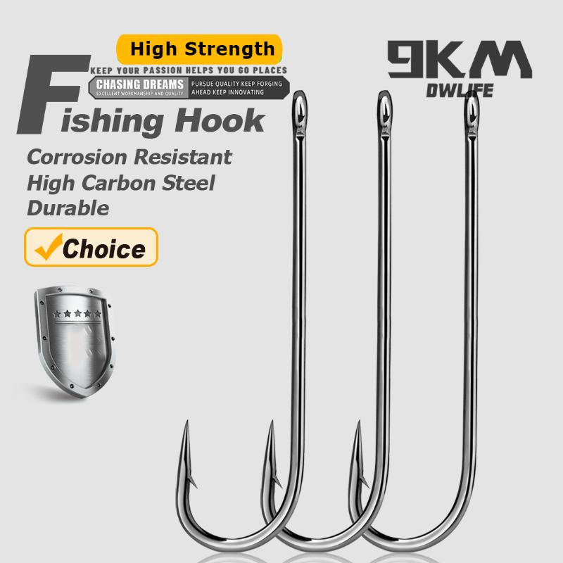 9KMアバーデンフック ロングシャンク釣り針 生餌用 軽量ワ - Fishing Hook Barbless のレビューと価格