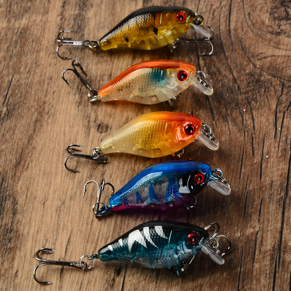 5 個フローティングクランクベイト餌釣りルアーウォブラーカー - Fishing Hook Treble のレビューと価格